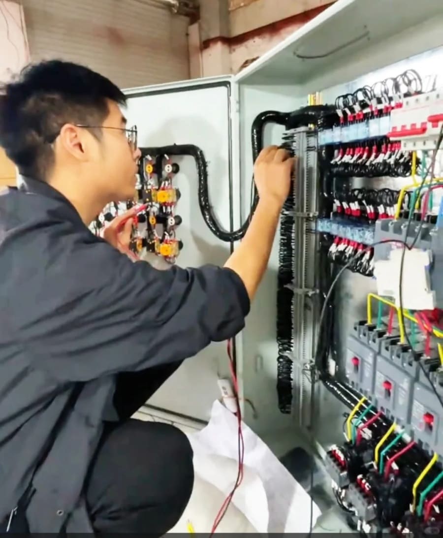 Food machinery testing before delivery