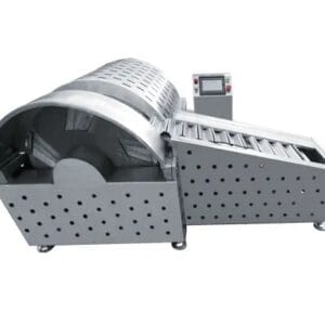 Close-up of SUS304 stainless steel vegetable slicer frame showing corrosion-resistant construction